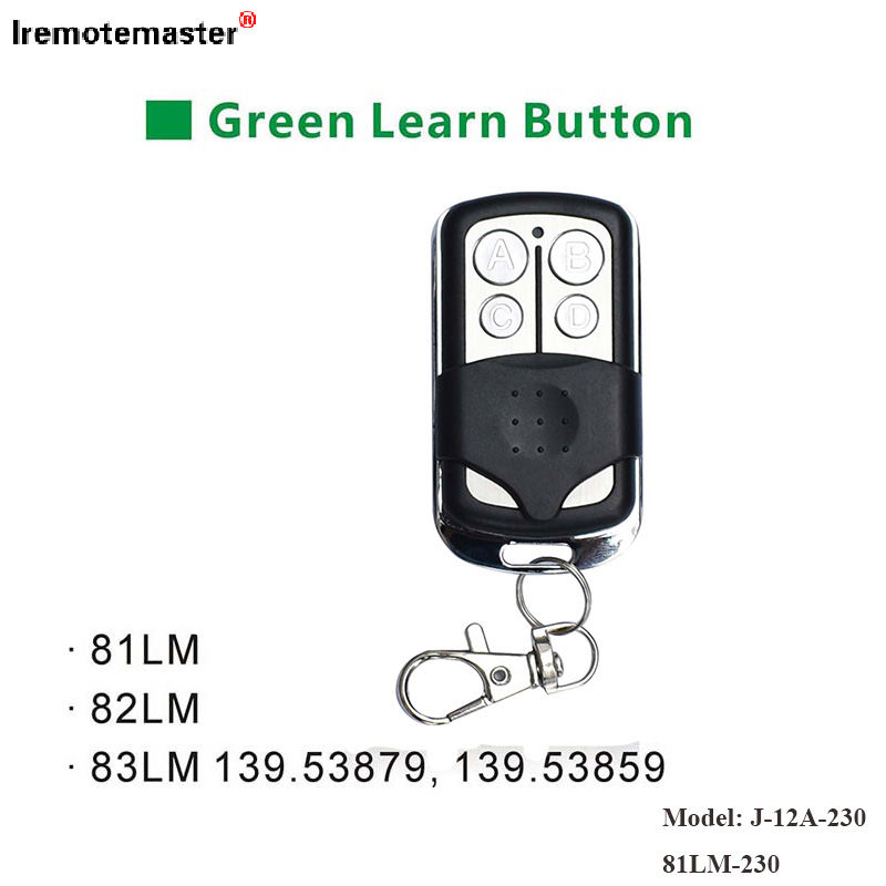Untuk 81LM 82LM 83LM Hijau Belajar Tombol 390MHz Gerbang Pintu Remote Transmitter