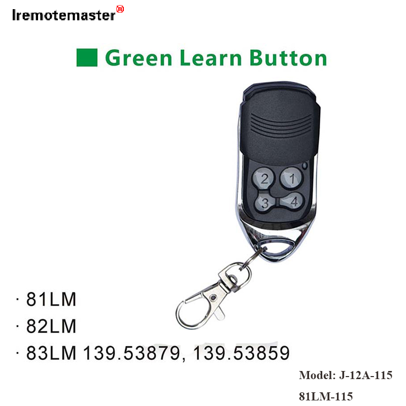 Untuk 81LM 82LM 83LM Hijau Belajar Tombol Pintu Garasi Remote Pembuka 390MHz