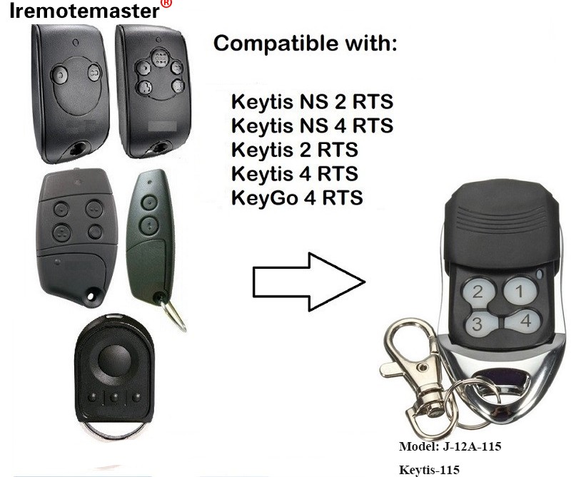 Untuk Keytis NS 2 RTS Keytis NS 4 RTS Pintu Garasi Remote Control 433.42 MHz