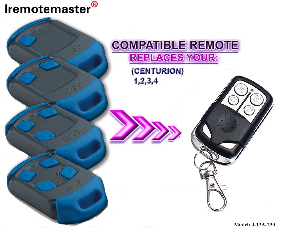 Garasi Door Opener Remote Control 433MHZ Klone Rolling Code 4 tombol